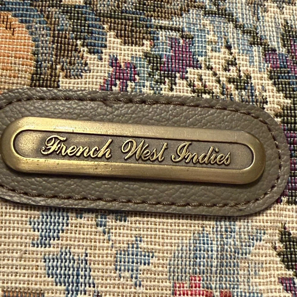 French West Indies Floral Tapestry Cottagecore Grandmacore Vintage Garment Bag